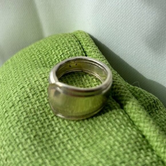 Sterling Silver SPOON RING Art Deco - Picture 8 of 12
